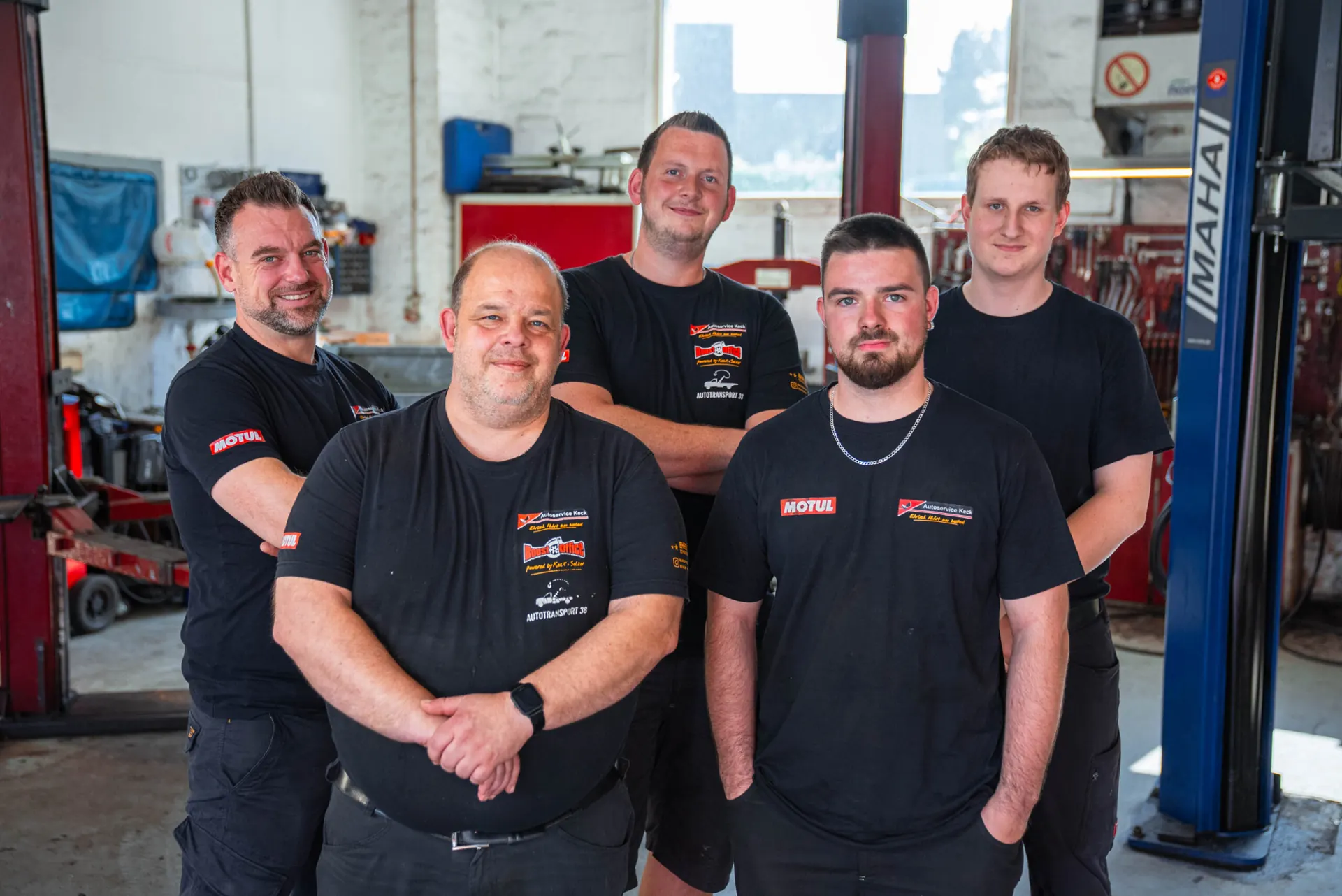 Team von Autoservice Keck in der Werkstatt